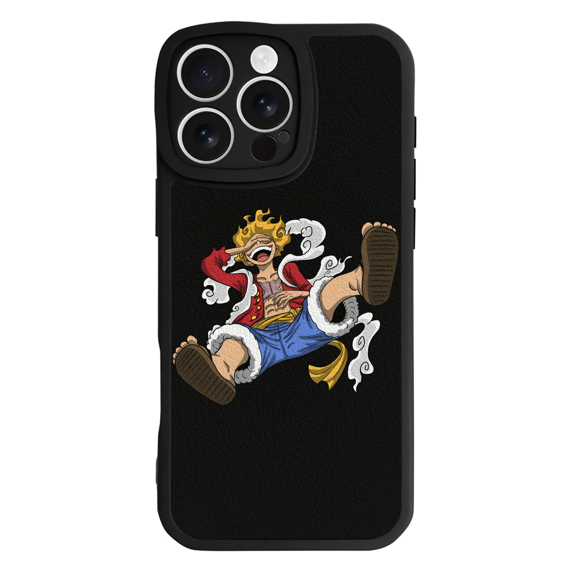 （画像用） ワンピース モンキー・D・ルフィ ONE PIECE Monkey D. Luffy 【iPhone 16シリーズ対応】シリコンスマホケース（レザー調） 材質：シリコン